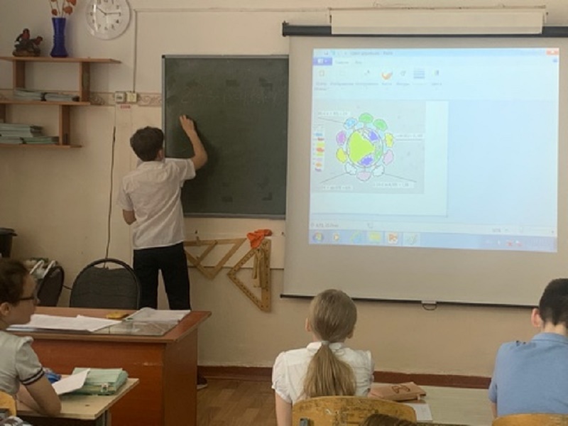 Урок математики в 5Г классе.